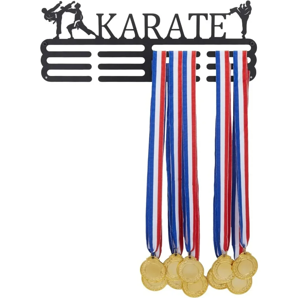 Karate Medal Hanger Display Japanese Karate Sports Race Medal Holder for 60+ Medal Hanger Display Metal Holder Ribbon Display