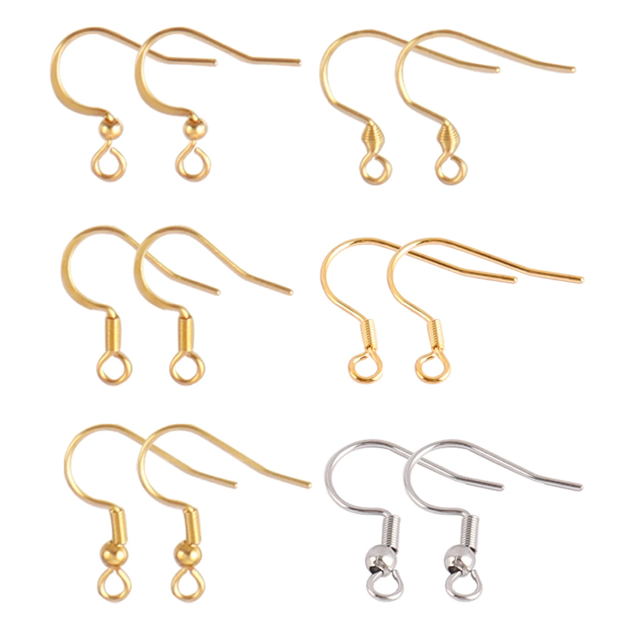 50 pezzi risultati di orecchini in acciaio inossidabile ganci per le orecchie fai da te accessori fermagli per orecchini ganci gioielli per realizzare parti di forniture per orecchini