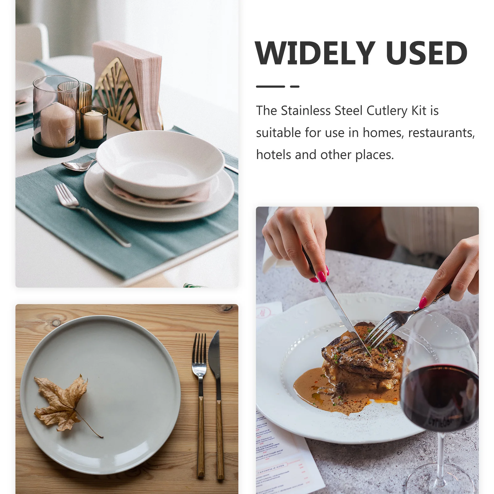 1 مجموعة المحمولة الفولاذ المقاوم للصدأ طقم أطباق في الهواء الطلق نزهة مجموعة أدوات المائدة قابلة لإعادة الاستخدام أواني السفر للتخييم التنزه الغربية الغذاء #5