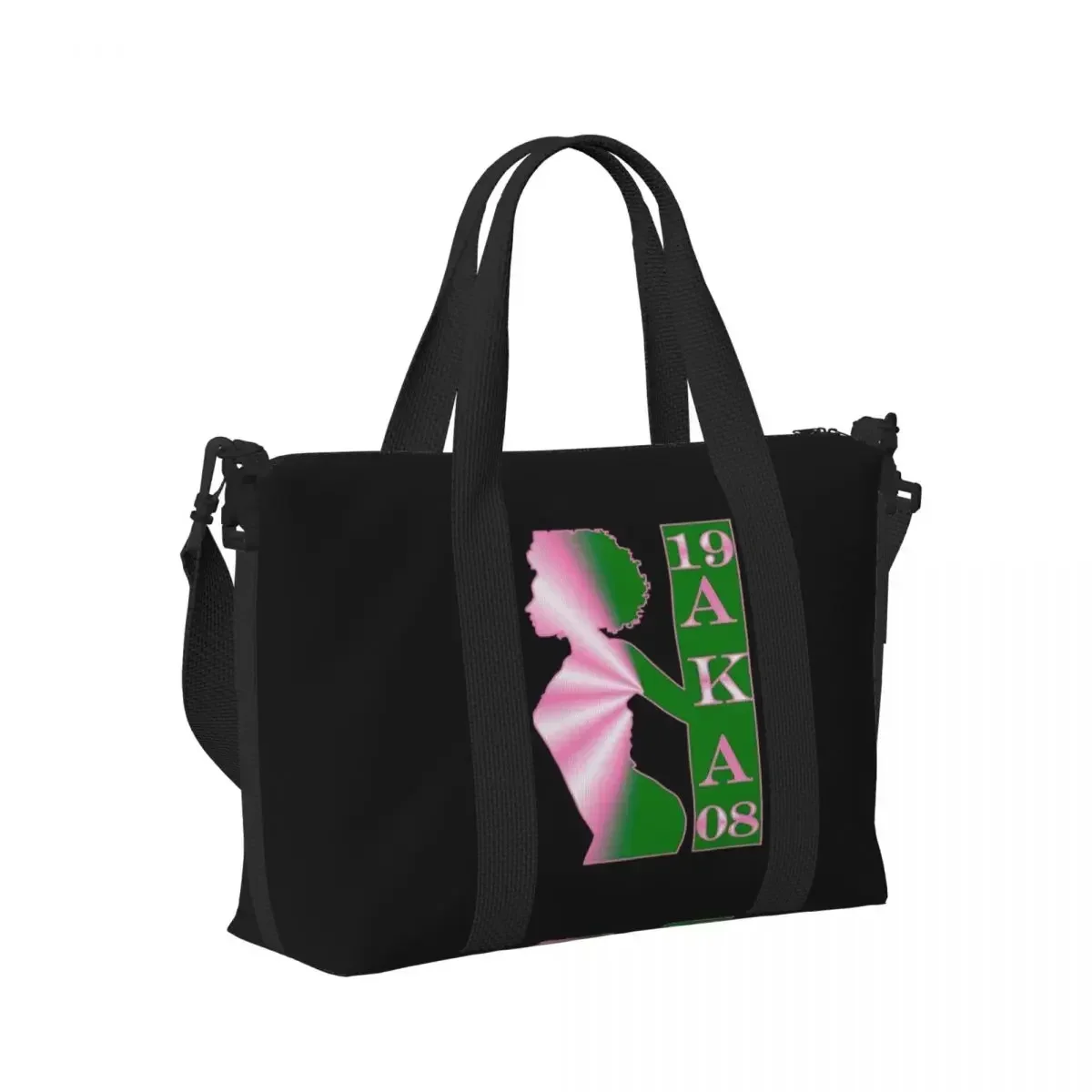 

AKA Sorority Beach Travel Bag Large Capacity Tote Bags for Gym Sport Women Shopping Duffle Shoulder Bag