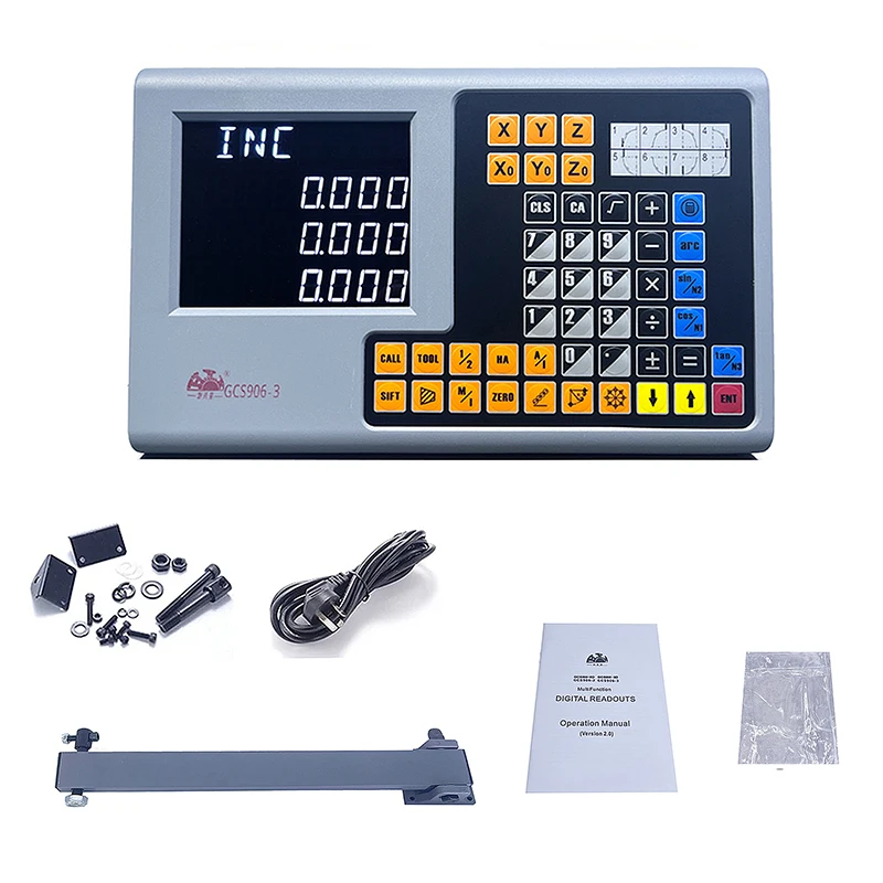 GCS906-2 GCS906-3 HXX Dro 2 Axis 3 Axis Digital Readout LCD Display TTL Signal AC110V-220V for Lathe Milling CNC Boring Machines