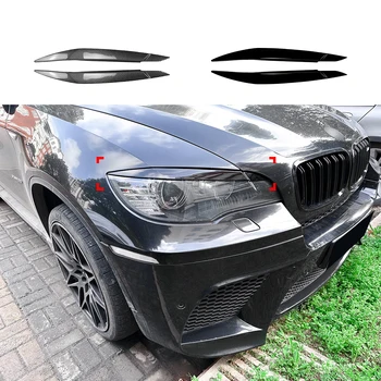 لسيارات BMW X6 E71 2008-2014 سيارة العلوي الحاجب الجفن مصباح رئيس ضوء الحواجب تعديل السيارة الخارجي اكسسوارات