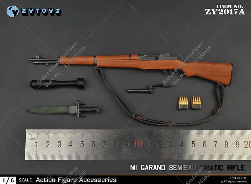 Zytoys zy2017 1/6 escala segunda guerra mundial arma do exército dos eua m1 garand rifle modelo para figura de ação de 12 polegadas soldado acessórios militares