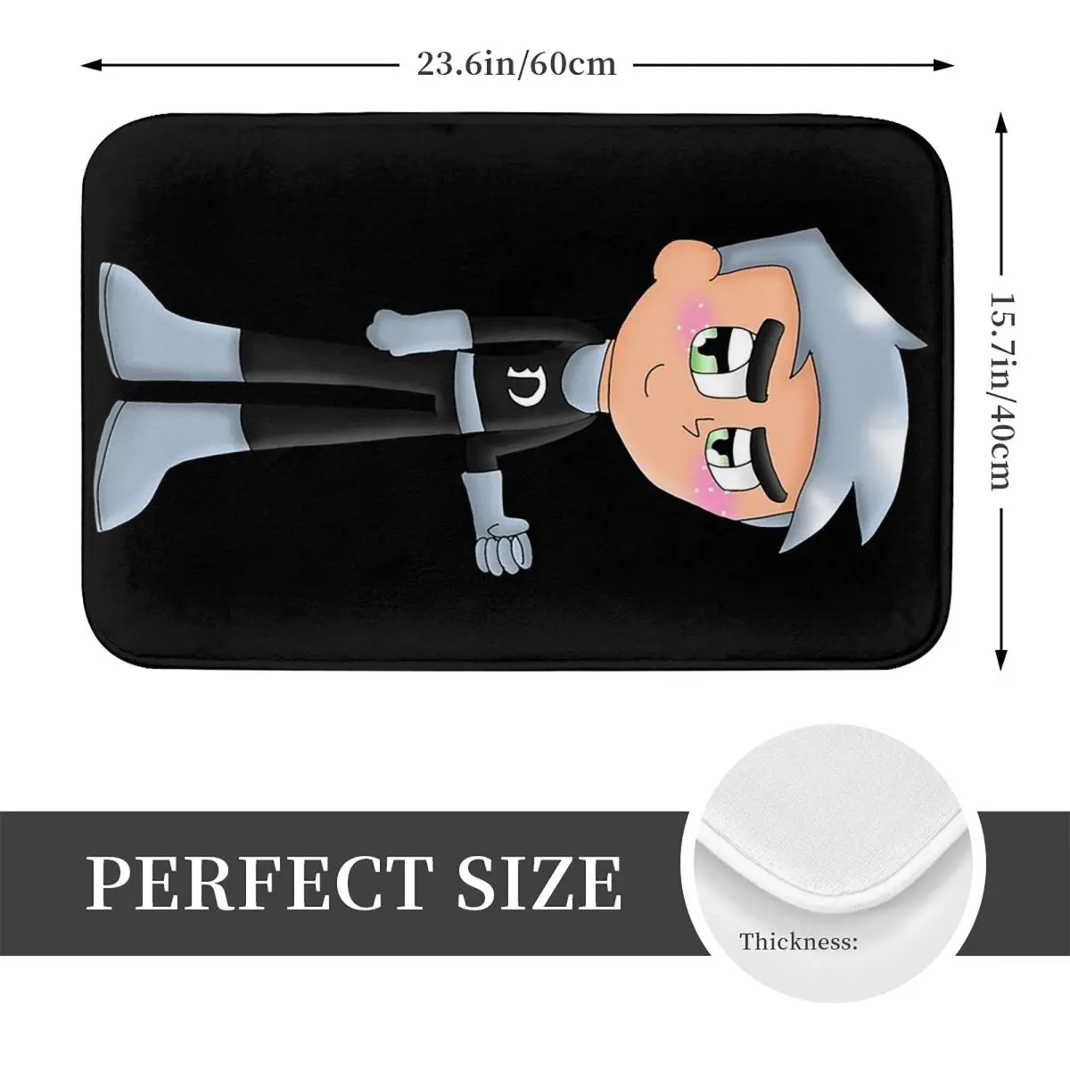Danny Phantom Anti-slip Doormat Floor Mat Sand Scraping Carpet Rug for Kitchen Entrance Home Balcony Footpad Mats