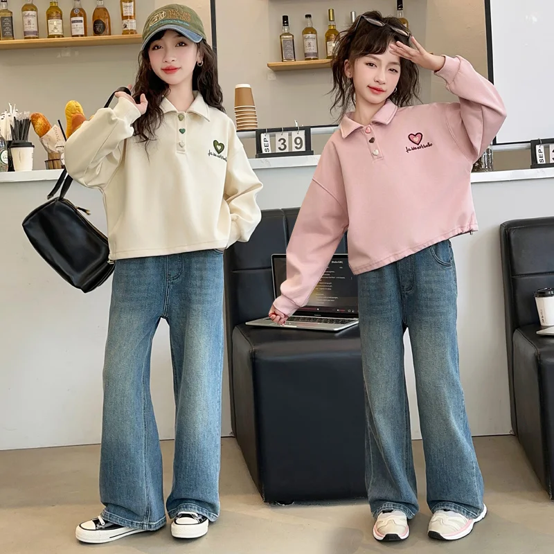 

2025 весенне-осенняя рубашка-поло для девочек с резьбой, модная рубашка высокого качества