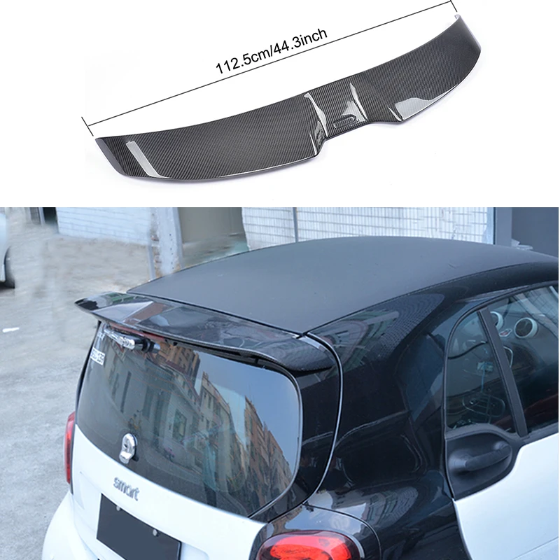 Carbon Fiber Exterior Rear Spoiler Tail Trunk Boot Wing Decoration for Merced-Benz Smart Fortwo Fourfour 453 Spoiler 2016 - 2018