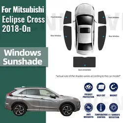 For Mitsubishi Eclipse Cross GK 2017-2022 2023 Magnetic Car Sunshade Front Windshield Curtain Rear Side Window Sun Shades Shield