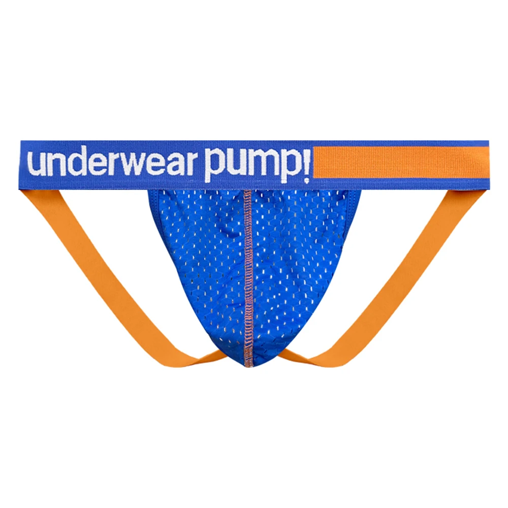 Men Mesh Breathable Convex Pouch Double T-Back Thong, Colorblock Letter Elastic Waistband Strappy Fashion Sports Underwear