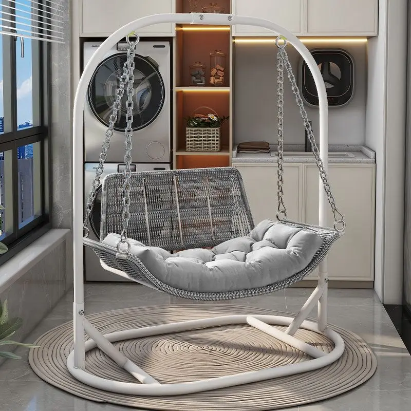 Household, Outdoor Garden Rocking Chair, Swing Chair Double Rattan Chair