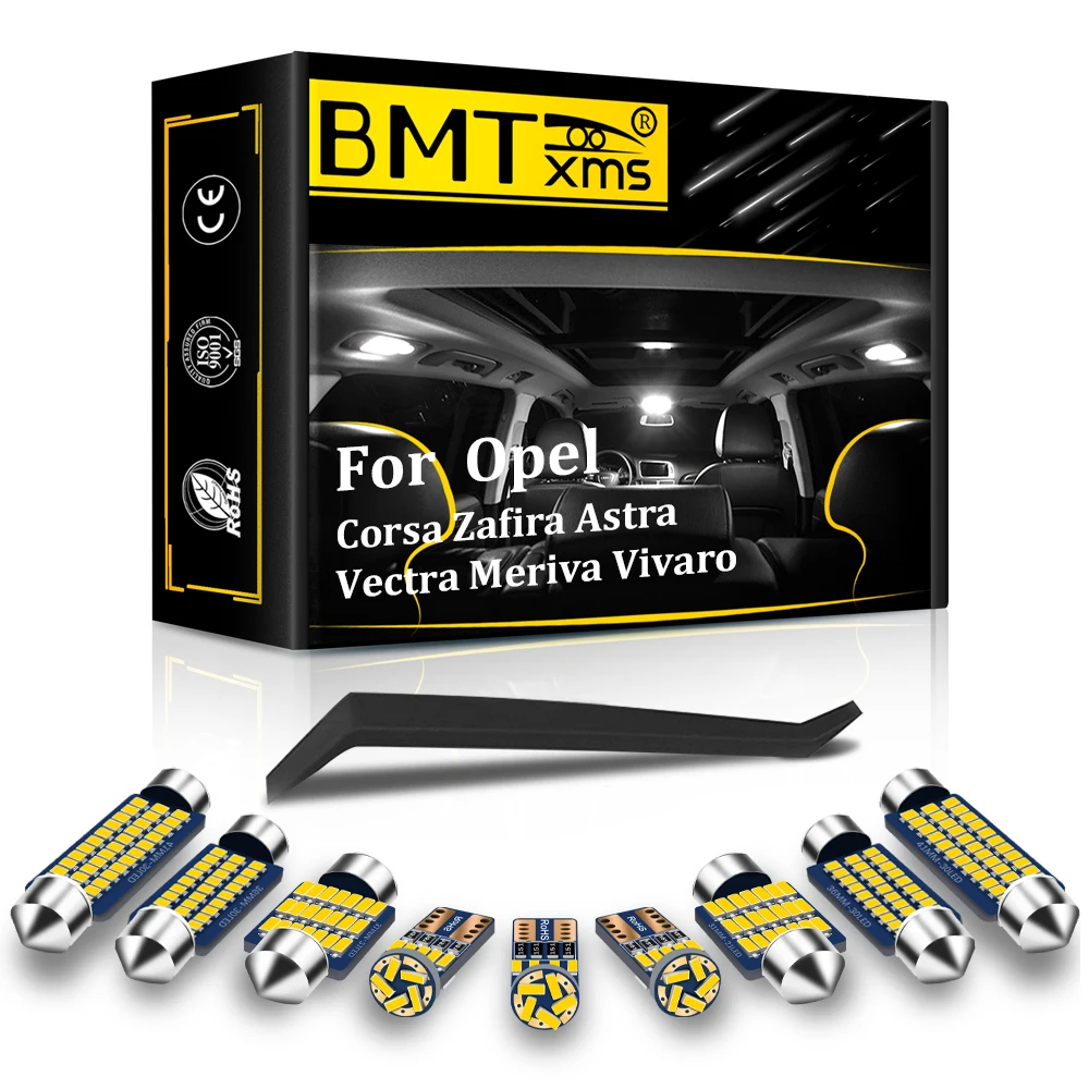 BMTxms Canbus Car LED Interior Light Kit For Opel VauxhallCorsa B C D E Zafira A B C Astra G H J K Vectra B C Meriva A B Vivaro