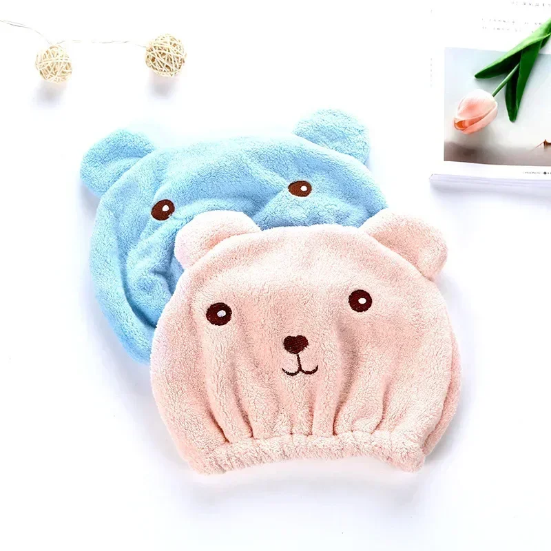 

Lovely Cat Quickly Dry Hair Shower Hat Hair Drying Cap Towel Microfiber Wrapped Towels Bathing Cap Bathroom Accessories