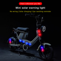 Mini LED Solar Power Car Warning Light Night Security Simulated Alarm Wireless Anti-Theft Caution Lamp Flashing Dummy Alarm Lamp