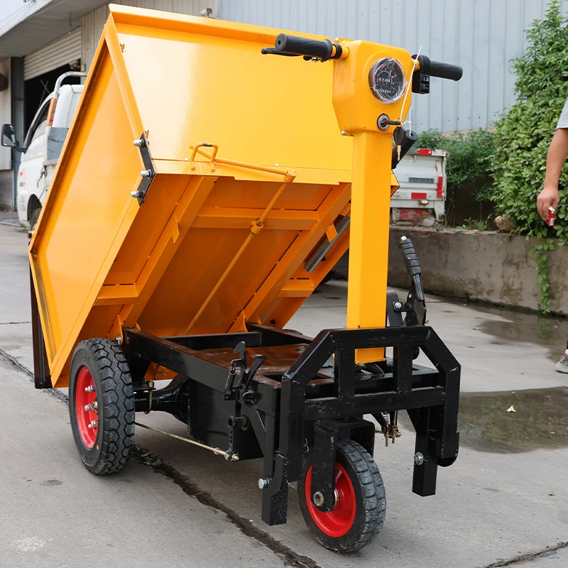 Multi-Function Manual Mini Engineering Dump Cart 3 Wheels Electric Farm Cart 500kg Heavy Duty Trolleys