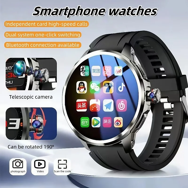 

New H99 SmartWatch SIM Insert Model 1.95 inch AMOLED HD Spherical Screen 128G Memory Video Chat Global Calling Man Watch