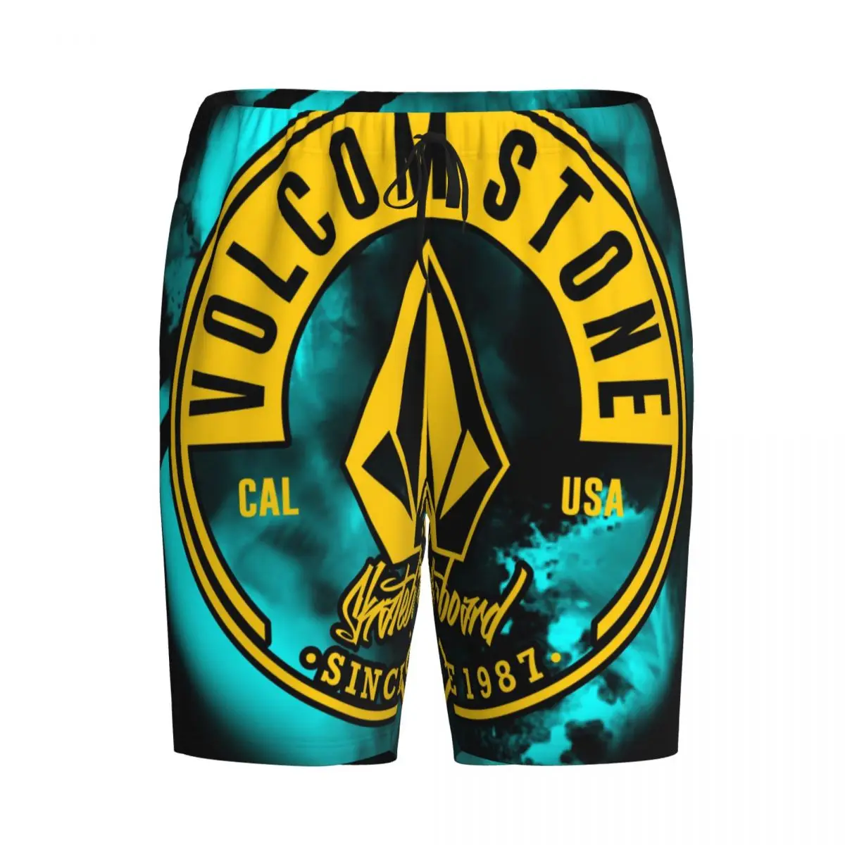 Custom Print Herren Volcoms Logo Pyjama Shorts Schlaf Pyjs Nachtwäsche Hosen mit Taschen