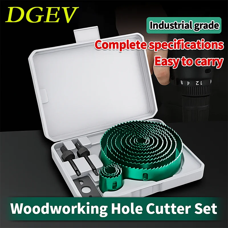 

DGEV 19-127mm Hole Saw Cutting Set Saw Cup Wood Crown Drill Bit Sharp Teeth For Drywall Steel Plastic PVC Woodworking Tools