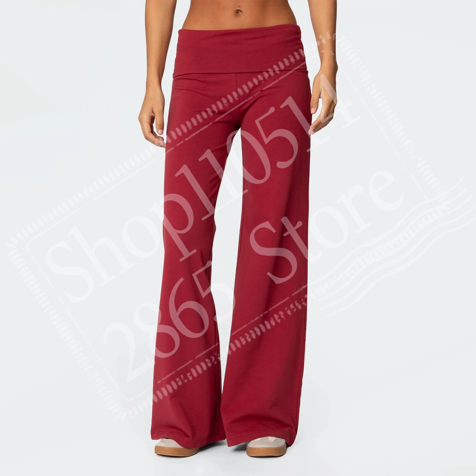 Casual Wide Leg Sweatpants for Women Fold Over Low Rise Flare Yoga Lounge Pants Back to School Clothes for Teen Girls Outfits