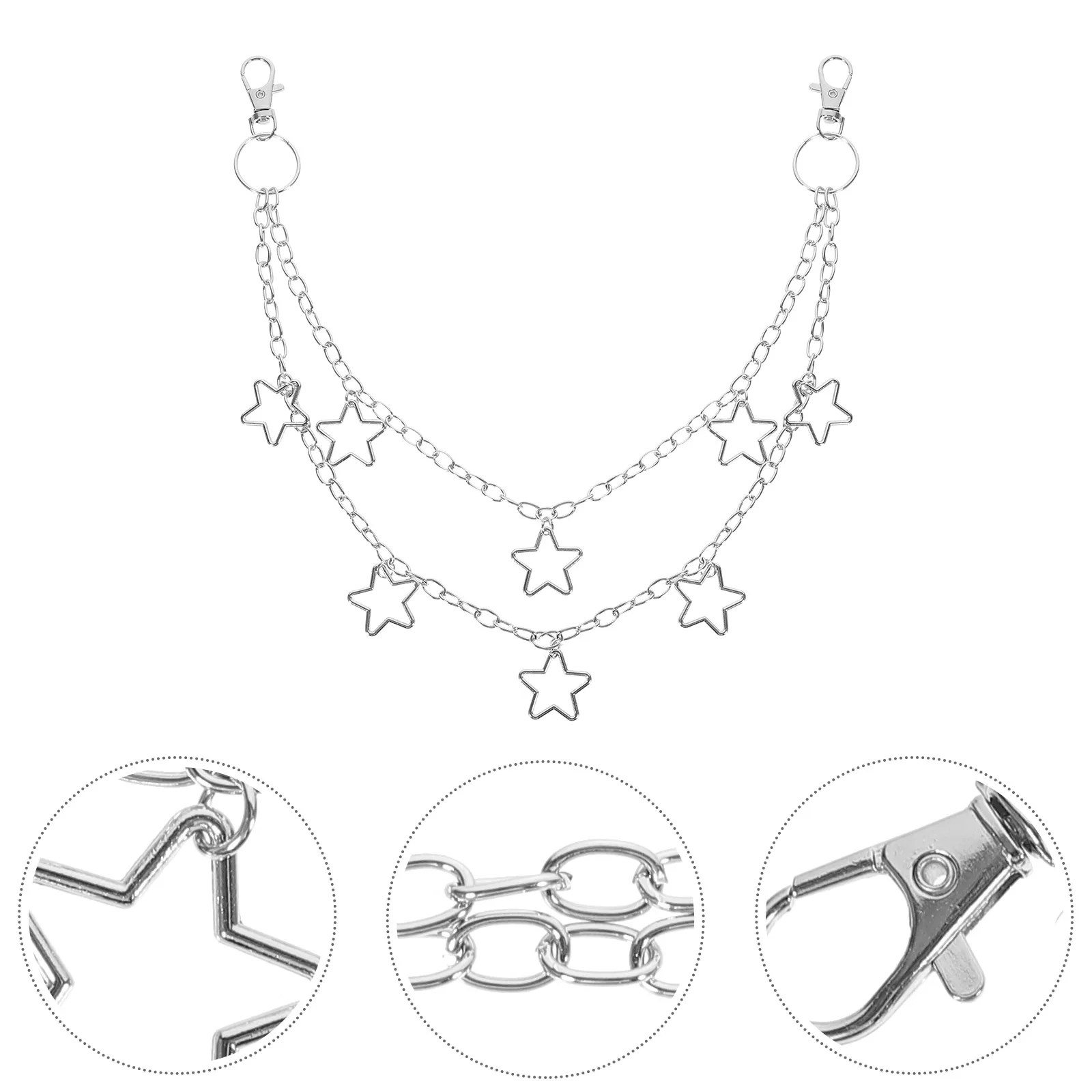 Джинсы из двойного сплава для мужчин и женщин, цепочки на ремень, аксессуары для брюк, цепочки на ремень для женщин, поясная джинсовая цепочка, декоративная цепочка