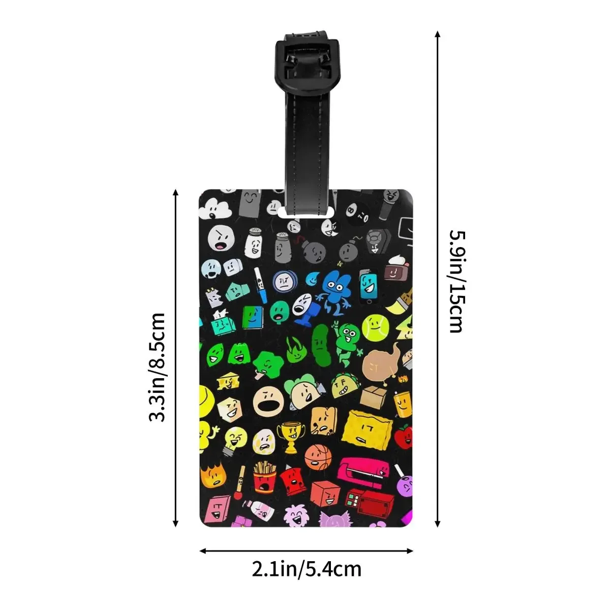 BFDI Inanimate Insanity All Characters Luggage Tags Suitcase Travel Portable Baggage Boarding Tag Label Holder ID Name Address
