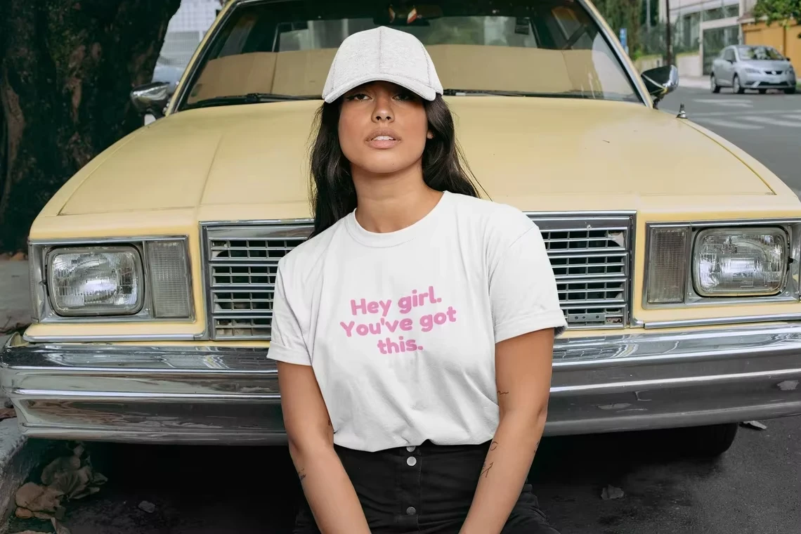 

Skuggnas Hey Girl You've Got This Funny Graphic T-shirt Positive Tumblr Tee Aesthetic Clothing Unisex Cotton T Shirts