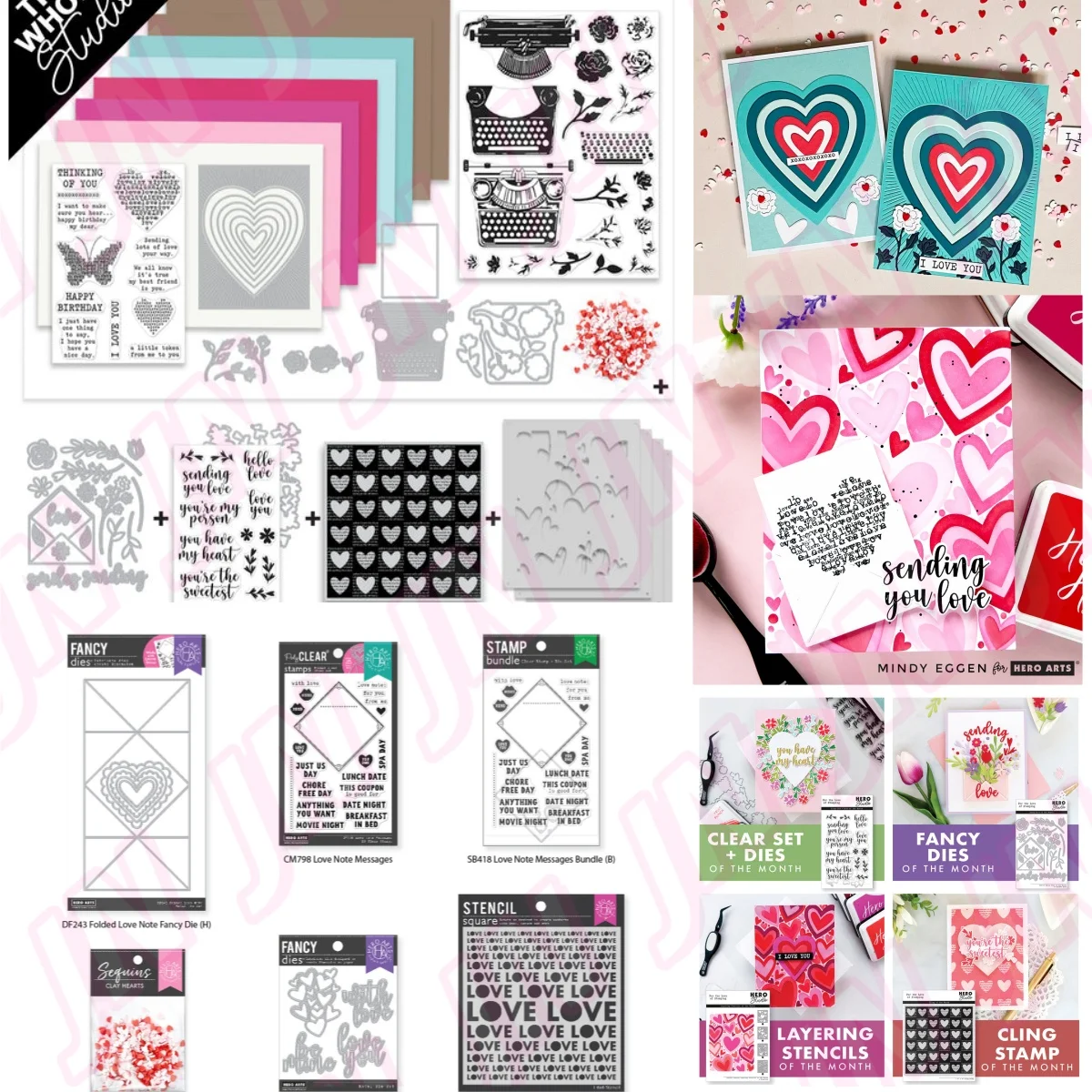 heart love flowers metal cutting dies stencils clear stamps Valentine's Day 2025 diy paper card album mould embossing craft die