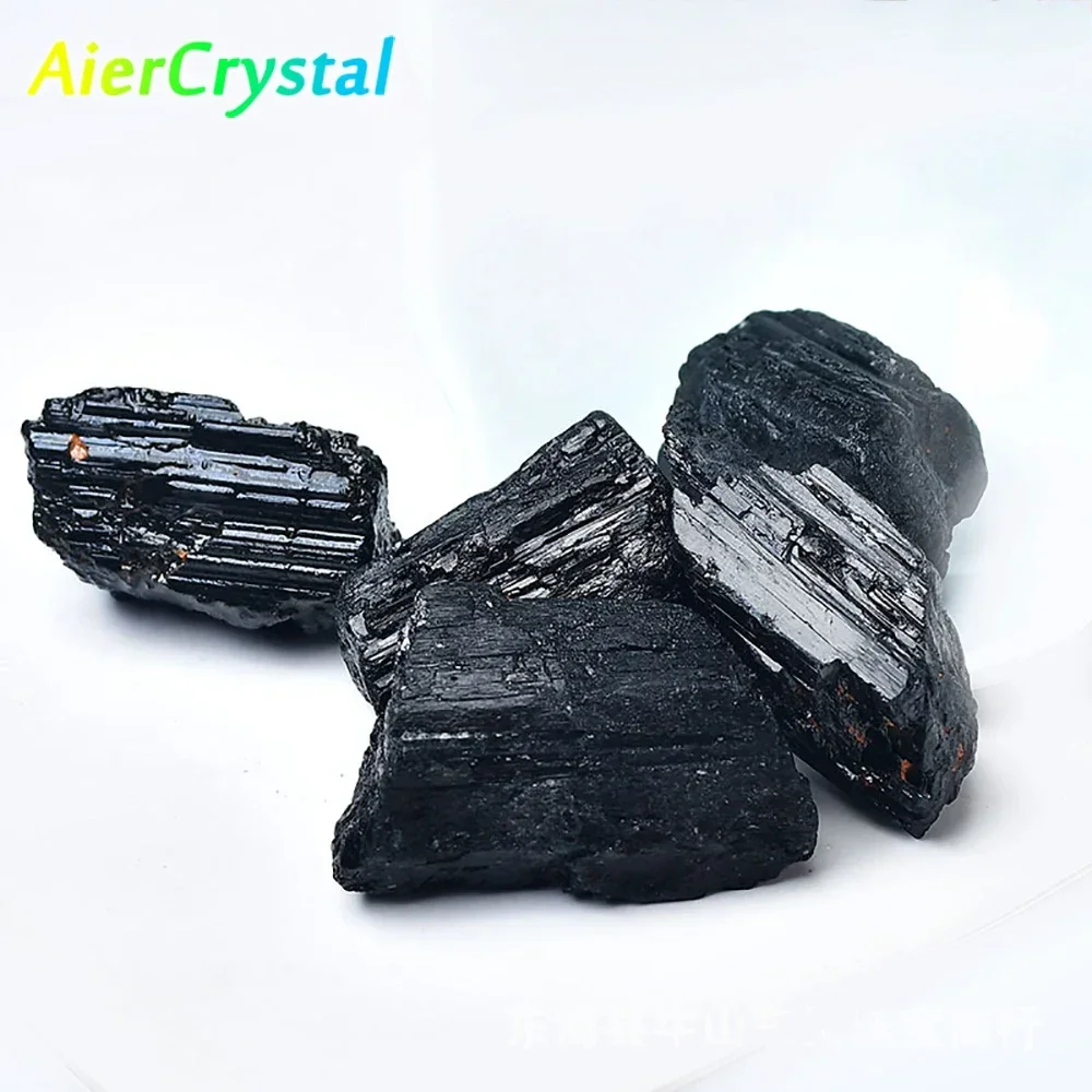 180g Natural Black Tourmaline Gravel Raw Ore Fine Crystalline Mineral Specimen Healing Collection Eliminate Magnetism