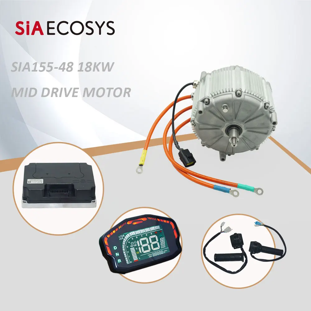 

SIA155-48 PMSM Hairpin Motor 18KW Peak Mid Drive Motor Kit with ND72890B Encoder Controller for High Power E-Motorcycle