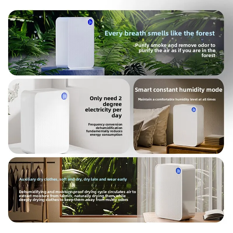 Home Dehumidifier Mute Small Moisture Absorber Air Dryer For Bedroom Basement