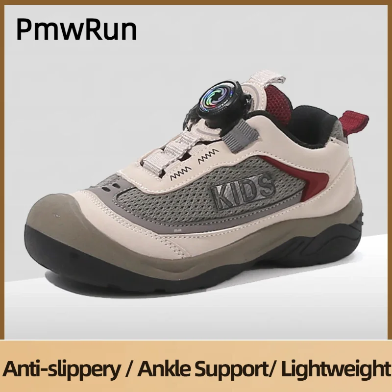 

Spring Sport Shoes For Children PU Leather Breathable Running Shoes For Boys Girls Anti-slippery Teenager Kid's Sneakers