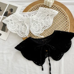 29 Styles Women Sweet Detachable Collar Shawl Hollow Embroidery Lace Scarf Cape