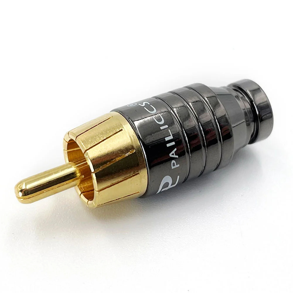 4/12/24/50Pcs Hifi RCA Male Plug Pure Copper Gold Plating 5MM RCA Connector Signal Cable Connector Audio Video Terminal Plug DIY