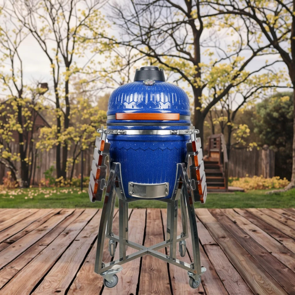 

Auplex Kamado 18-дюймовый гриль, высокая уличная коптильня, портативный барбекю, барбекю для кемпинга, пиццы, приготовления пищи