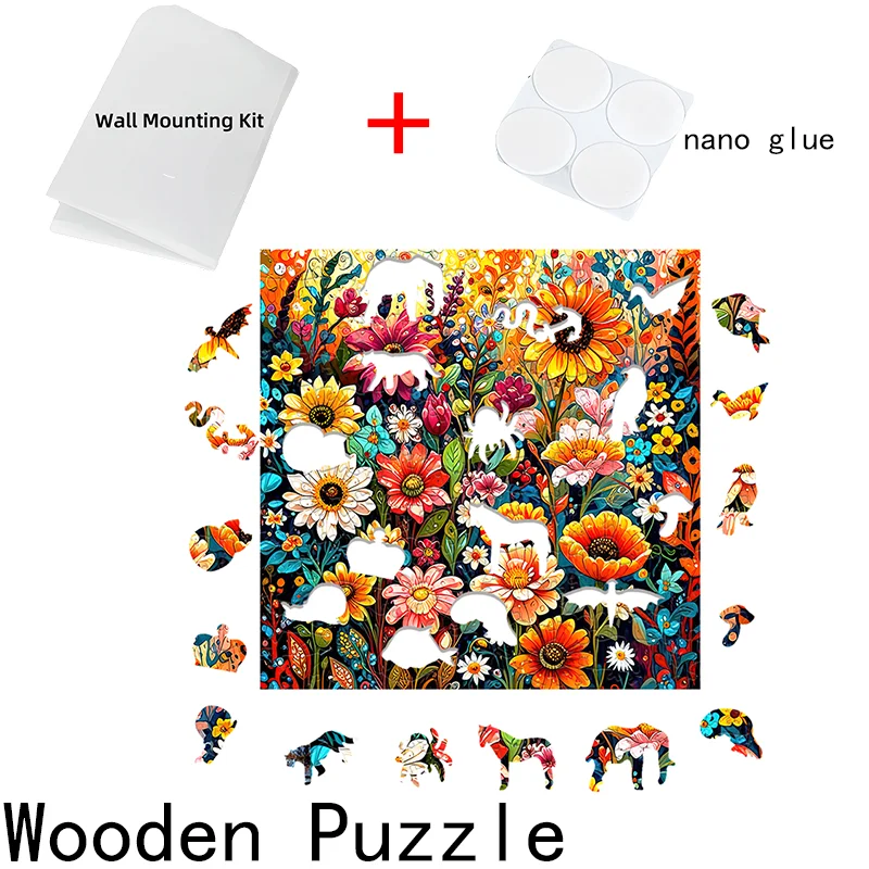 Pianta Puzzle in legno Decorazione della parete di casa Puzzle in legno Giocattoli educativi per bambini adulti Gioco interattivo personale