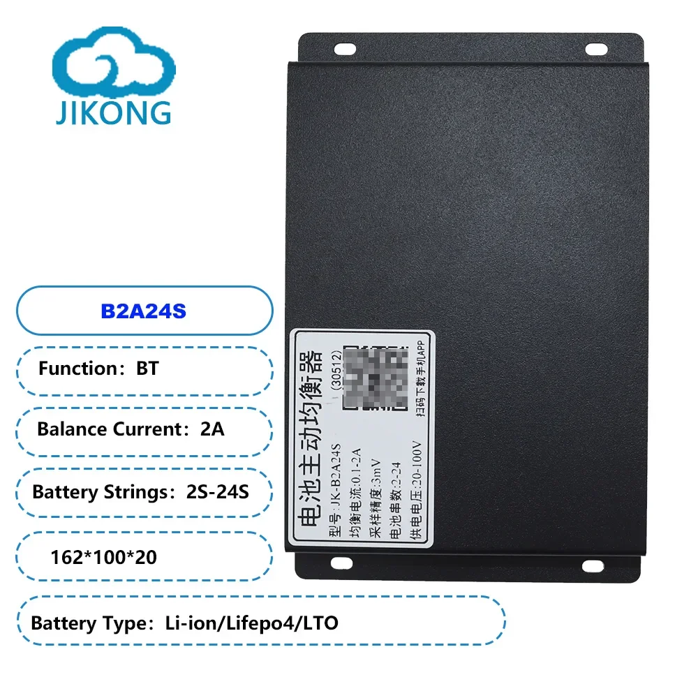 

JIKONG active balancer 2S-24S Active balance current 1A-2A Supports BT/APP RS485 CAN Li-Ion Lto lifepo4 18650 battery smart bt