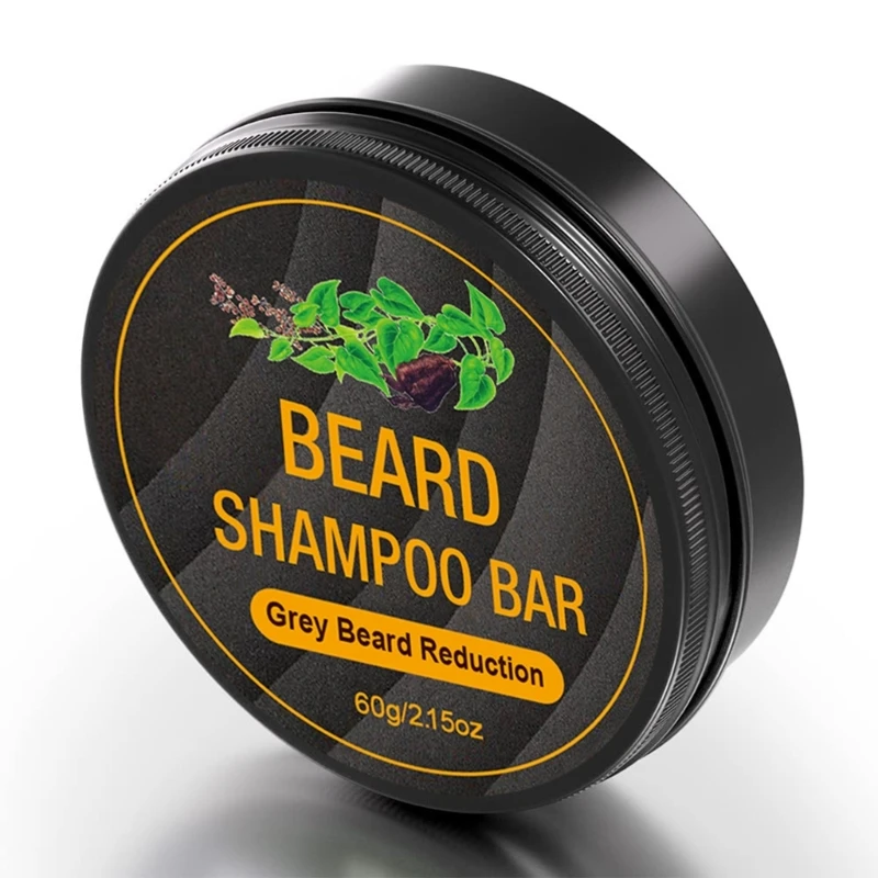 Barra champú para barba para hombres Regalo para padre Regalo reducción cabello gris con espuma rica
