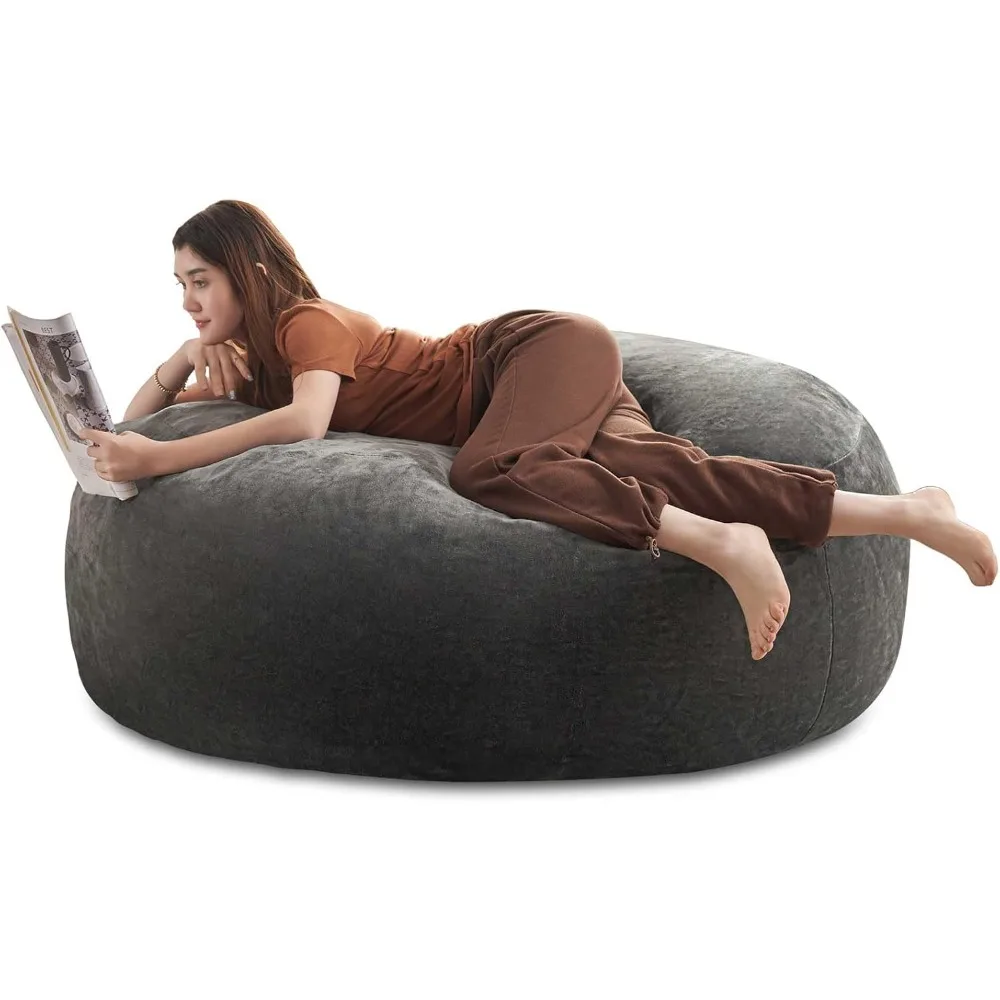 

5FT,Oversized Beans Bag Chair Bean Bag with Filler Included Memory Foam Bean Bag Giant Plush Beans Bags, Living Room Furniture