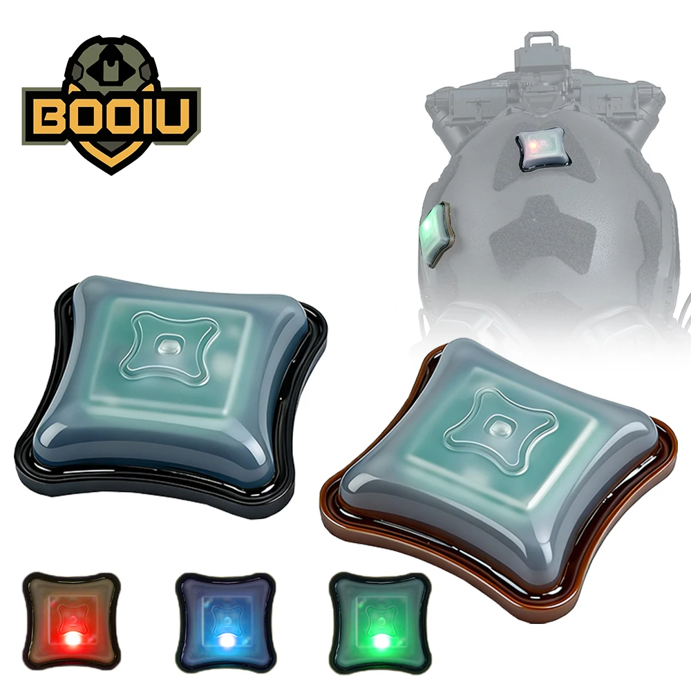 BOOIU Tactical Helmet LED Light Survival Signal Flash Marker Safety Light Silicone Waterproof Outdoor Hunting Helmet Accessories