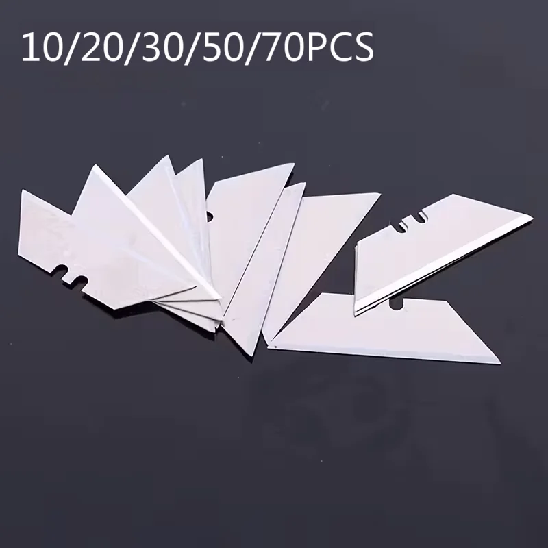 10/20/30/50/70pcs Trapezoidal Cutting Blades, Metal Handmade Blades, Replaceable Practical Blades, Multifunctional T-Blade Set