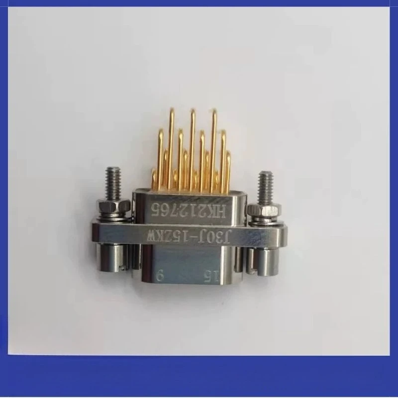 15 Pin J30J Micro Rectangular Connector Female 90 Degree Right Angle Panel Mount 4 Row 1.27mm Pitch