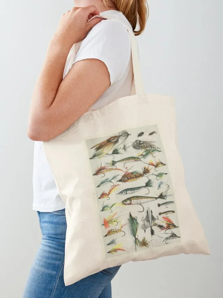 

Fishing Lures Tote Bag Cloth bag hand bag ladies Gift bags supermarket folding