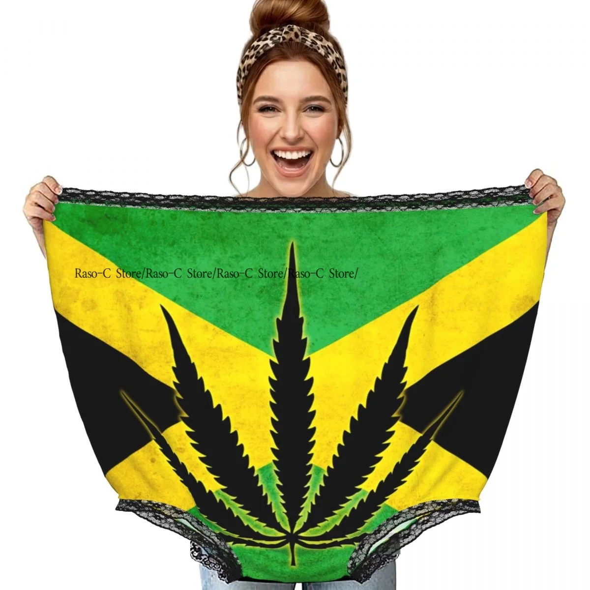 Funny Gag Granny Underwear Jamaica Flag Surprise Gift