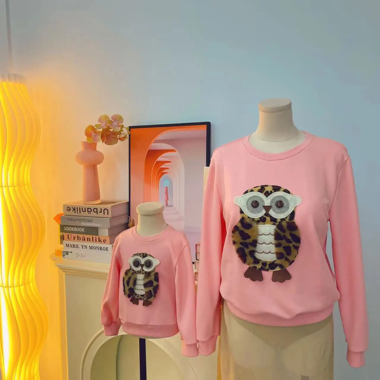 

Joyccin свитшот для матери и дочери, одежда с рисунком совы, свитшот с круглым вырезом и длинным рукавом для девочек