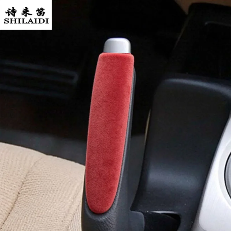 Suede leather For Honda Civic 8th 2006-2011 RHD Car Handbrake Handle Gear Shift Cover Sticker Trim Speedometer Rear Anti-Kick