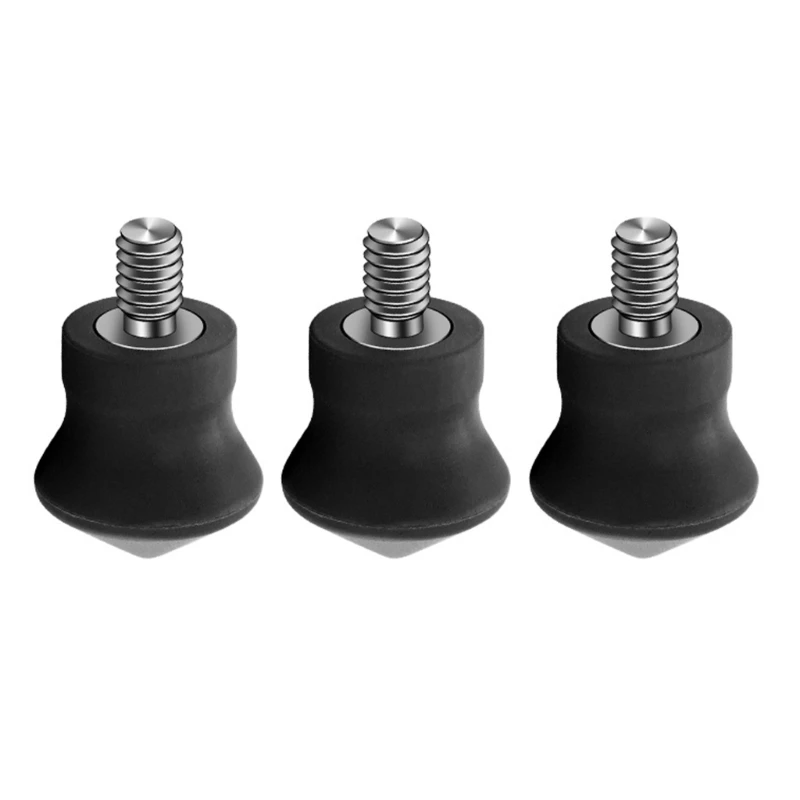 Unique 3Pcs Antislip 1/4inch Screw Tripod Monopod Rubber Foot Pad Feet Spikes for Camera Tripod Adapter Photography Accessories