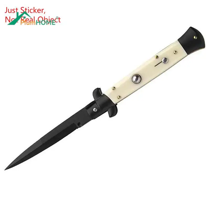 15cm For Automatic Switchblade Knife Car Truck Decal Bumper Window Graffiti Stickers Waterproof For Car Or Home Decoration