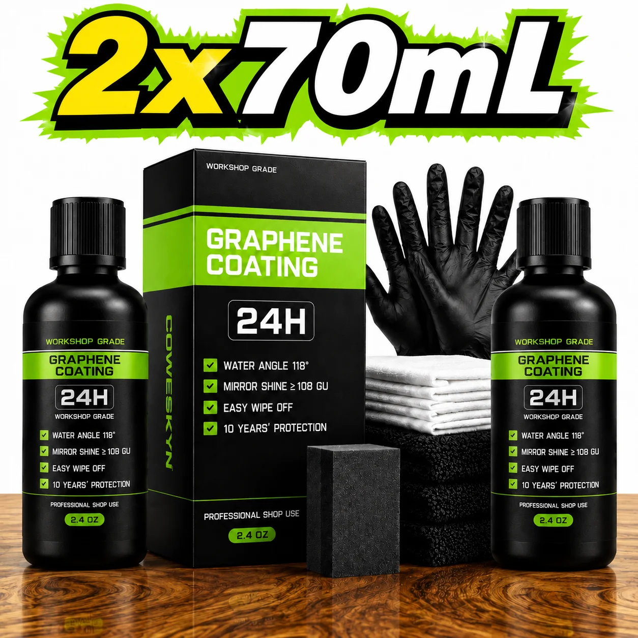 Graphene Nano Ceramic Coating Spray Car Hydrophobic Auto Body Shine Armor Wax Crystal Plating Quick Nano-Coating Paint Cleaner