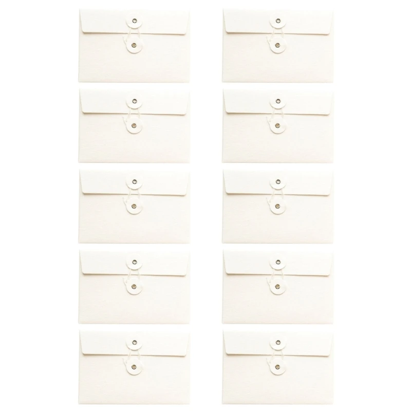 10pc Thick Paper Envelopes with String Closure Perfect for Keeping Documents Safe and Secure Envelope File Folder