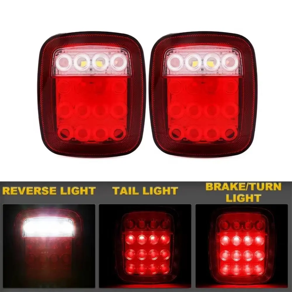 

High Brightness 21LED Truck Clearance Light Square Anti Collision LED Marker Side Light Blinker Warning Signal Tail Light Boat