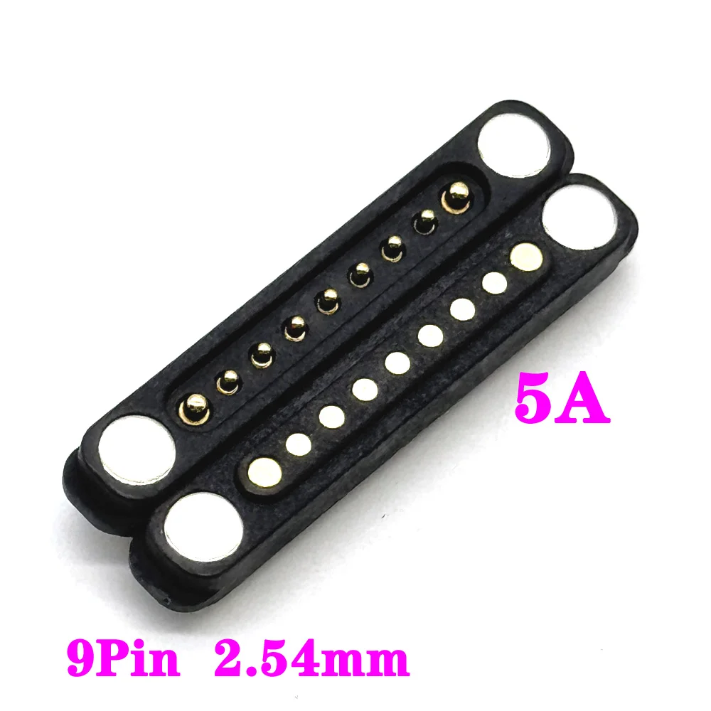 5A 4P wasserdichter DC magnetischer Pogo-Pin-Stecker 36V Pogopin männlich weiblich mit Ohren federbelastete DC-Steckdose