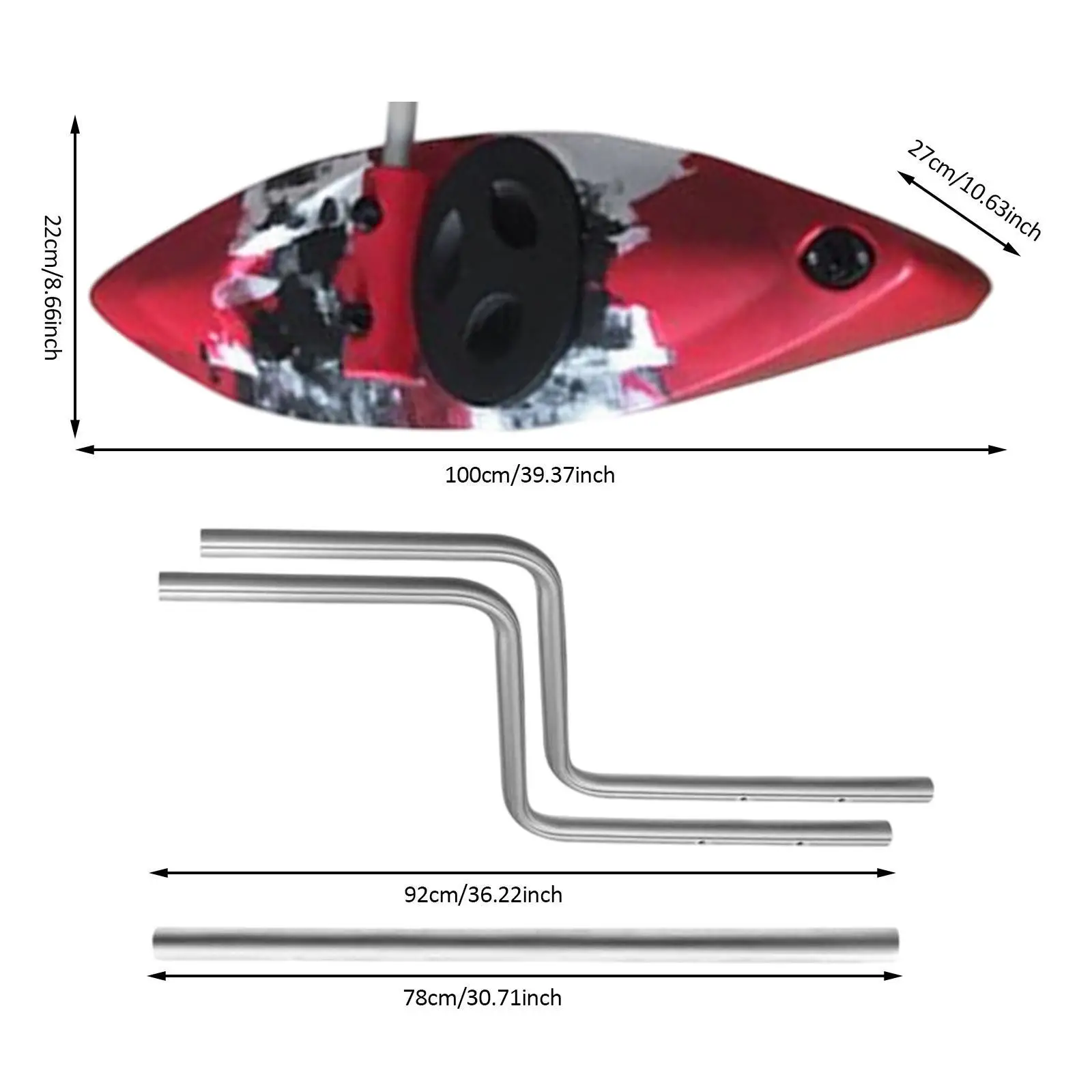 Kayak Float Stabilizer Plastic Aluminum Outrigger Arms Buoy for Fishing Boating Freshwater Saltwater Compatibility
